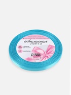 Лента атласная, 6 мм, 23±1 м, голубая №47 - Фото 7