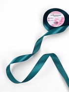 Лента атласная, 20 мм, 23±1 м, тёмно-бирюзовая №62 - Фото 2