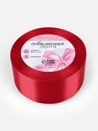 Лента атласная, 40 мм, 23±1 м, красная №33 - Фото 5