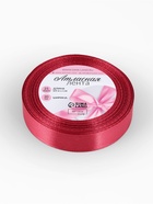 Лента атласная, 20 мм, 23±1 м, светло-бордовая №134 - Фото 5