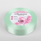 Лента атласная, 20 мм × 23 ± 1 м, цвет нежно-зелёный №50 - Фото 2