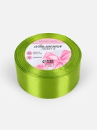 Лента атласная, 40 мм, 23±1 м, светло-зелёная - Фото 5