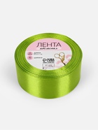 Лента атласная, 40 мм, 23±1 м, светло-зелёная - Фото 6