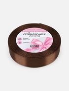 Лента атласная, 20 мм, 23±1 м, коричневая №31 - Фото 5