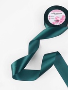 Лента атласная, 40 мм, 23±1 м, тёмно-бирюзовая №62 - Фото 2