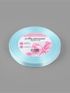 Лента атласная, 10 мм, 23±1 м, нежно-голубая №13 - Фото 4