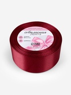 Лента атласная, 40 мм, 23±1 м, бордовая №37 - Фото 4