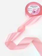Лента атласная, 40 мм, 23±1 м, жемчужно-розовая - Фото 2