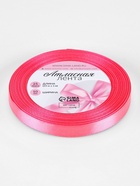 Лента атласная, 10 мм, 23±1 м, насыщенно-розовая №05 - Фото 5