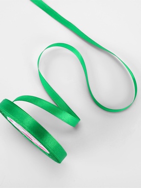 Лента атласная, 10 мм ? 23±1 м, зелёная №19 (комплект 4 шт)