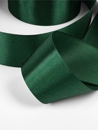 Лента атласная, 40 мм, 23±1 м, тёмно-зелёная №128 - Фото 2