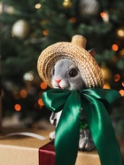 Лента атласная, 40 мм, 23±1 м, тёмно-зелёная №128 - Фото 4