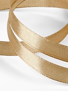 Лента атласная, 10 мм, 23±1 м, золотисто-бежевая №186 - Фото 4