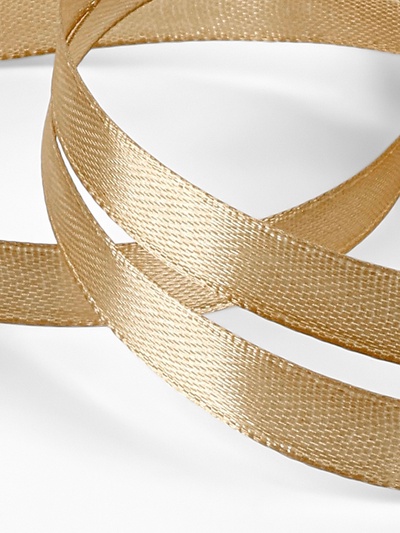 Лента атласная, 10 мм, 23±1 м, золотисто-бежевая №186