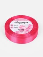 Лента атласная, 20 мм, 23±1 м, ярко-розовая №28 - Фото 5