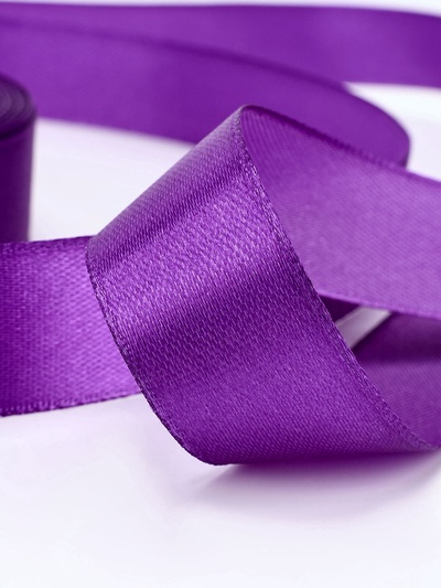 Лента атласная, 20 мм, 23±1 м, фиолетовая №34