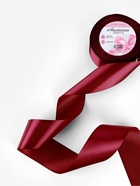 Лента атласная, 50 мм, 23±1 м, бордовая - Фото 2