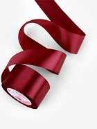 Лента атласная, 50 мм, 23±1 м, бордовая - Фото 3