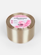 Лента атласная, 50 мм, 23±1 м, тёмно-кремовая №268 - Фото 5