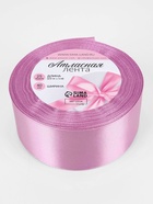 Лента атласная, 40 мм, 23±1 м, светло-сиреневая - Фото 5