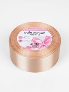 Лента атласная, 40 мм, 23±1 м, бежевая №267 - Фото 5