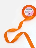 Лента атласная, 20 мм, 23±1 м, ярко-оранжевая №25 - Фото 2
