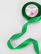 Лента атласная, 20 мм, 23±1 м, зелёная №19 - Фото 2