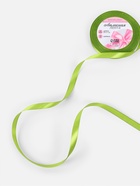 Лента атласная, 10 мм, 23±1 м, светло-зелёная №184 - Фото 2