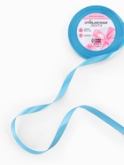 Лента атласная, 10 мм, 23±1 м, ярко-голубая №20 - Фото 2