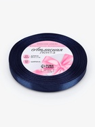 Лента атласная, 10 мм, 23±1 м, синяя №120 - Фото 4