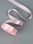 Лента атласная, 20 мм, 23±1 м, пастельно-розовая №43 - Фото 3