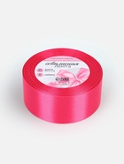 Лента атласная, 40 мм, 23±1 м, ярко-розовая №28 - Фото 4