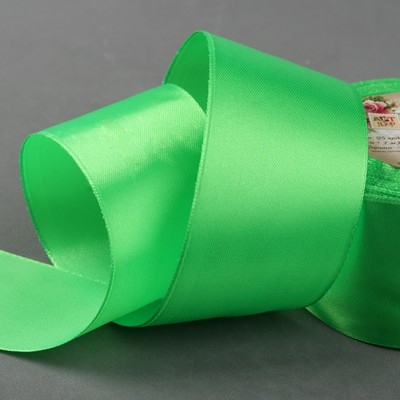 Лента атласная, 50 мм × 23 ± 1 м, цвет весенне-зелёный №52