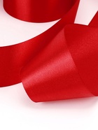 Лента атласная, 50 мм, 23±1 м, красная №26 - Фото 4