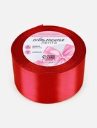 Лента атласная, 50 мм, 23±1 м, красная №26 - Фото 5