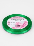 Лента атласная, 6 мм × 23±1 м, зелёная №19 - Фото 5