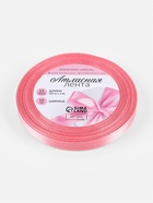 Лента атласная, 10 мм, 23±1 м, пурпурно-розовая №170 - Фото 5