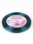 Лента атласная, 6 мм, 23±1 м, тёмно-бирюзовая №62 - Фото 5