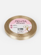 Лента атласная, 10 мм, 23±1 м, тёмно-кремовая 1218212 - фото 319766681
