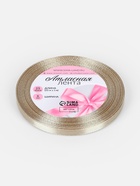 Лента атласная, 6 мм, 23±1 м, тёмно-кремовая №268 - Фото 5
