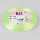Лента атласная, 10 мм × 23 ± 1 м, цвет нежно-зелёный №131 - Фото 2