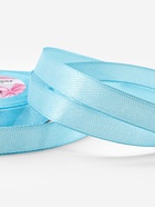 Лента атласная, 10 мм, 23±1 м, голубая №211 - Фото 4