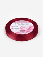 Лента атласная, 10 мм, 23±1 м, бордовая №37 - Фото 4