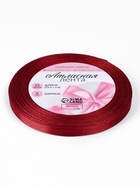 Лента атласная, 6 мм × 23 ± 1 м, цвет винный №165 - Фото 4