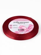 Лента атласная, 6 мм × 23 ± 1 м, цвет винный №165 - Фото 5
