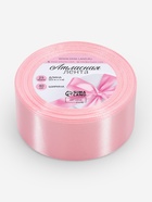 Лента атласная, 40 мм, 23±1 м, пастельно-розовая - Фото 5