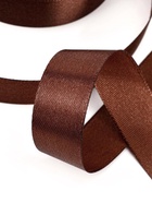 Лента атласная, 20 мм, 23±1 м, коричневая - Фото 4