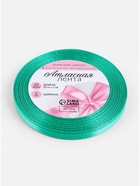 Лента атласная, 6 мм, 23±1 м, бирюзовая №54 - Фото 5