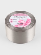 Лента атласная, 50 мм, 23±1 м, светло-серая - Фото 5