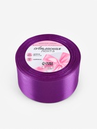 Лента атласная, 50 мм, 23±1 м, фиолетовая №46 - Фото 5